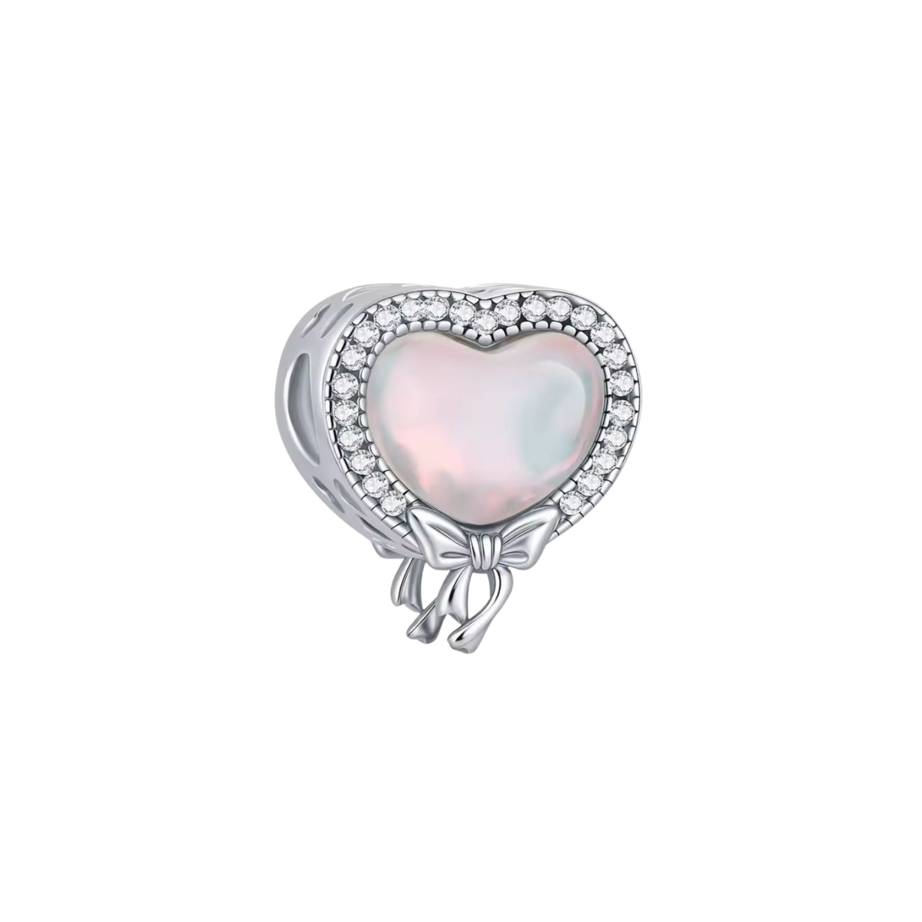 Charm Corazón Azul Cielo Tornasol