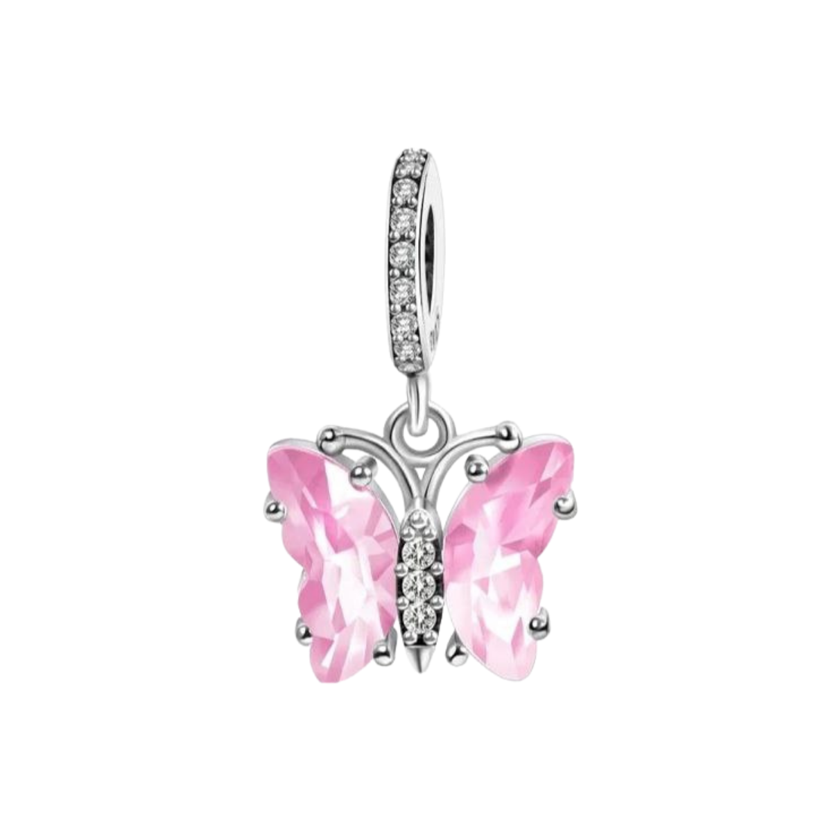 Charm Mariposa Rosa Brillante