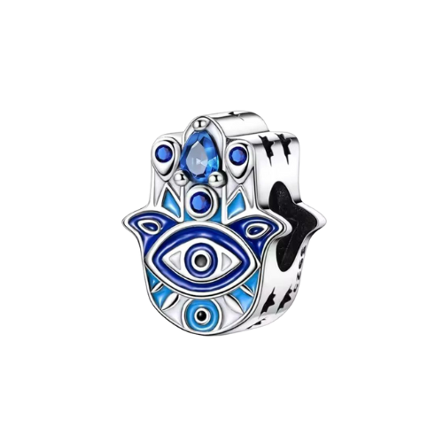 Charm Mano De Fátima Tonos Azules