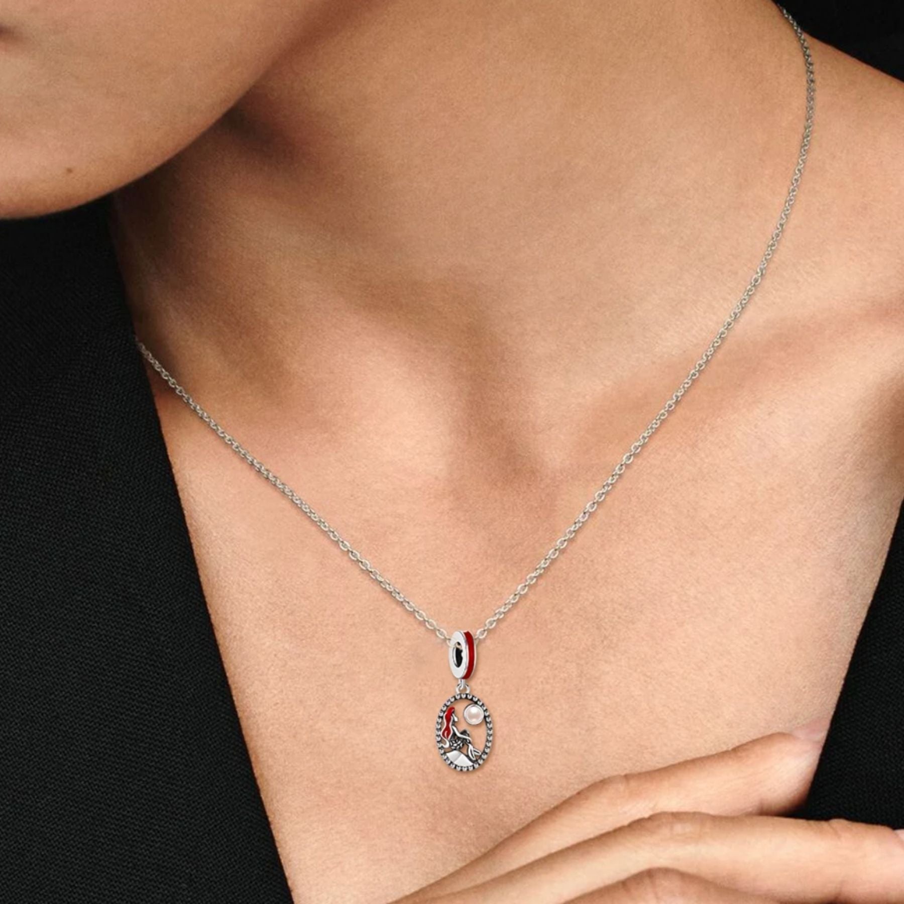 Charm Colgante La Sirenita Con Perla