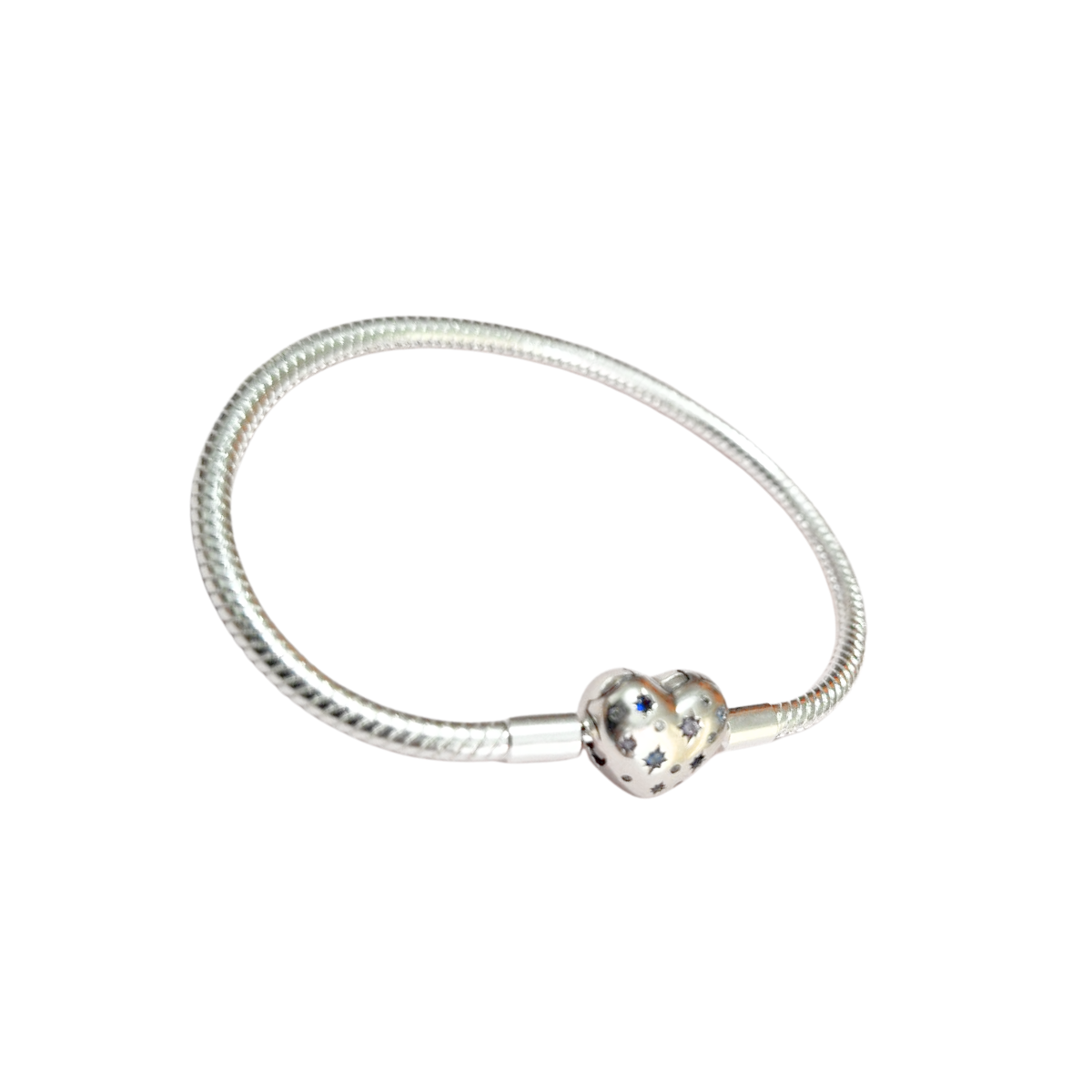 Brazalete Corazón Cristales Azules Y Lilas