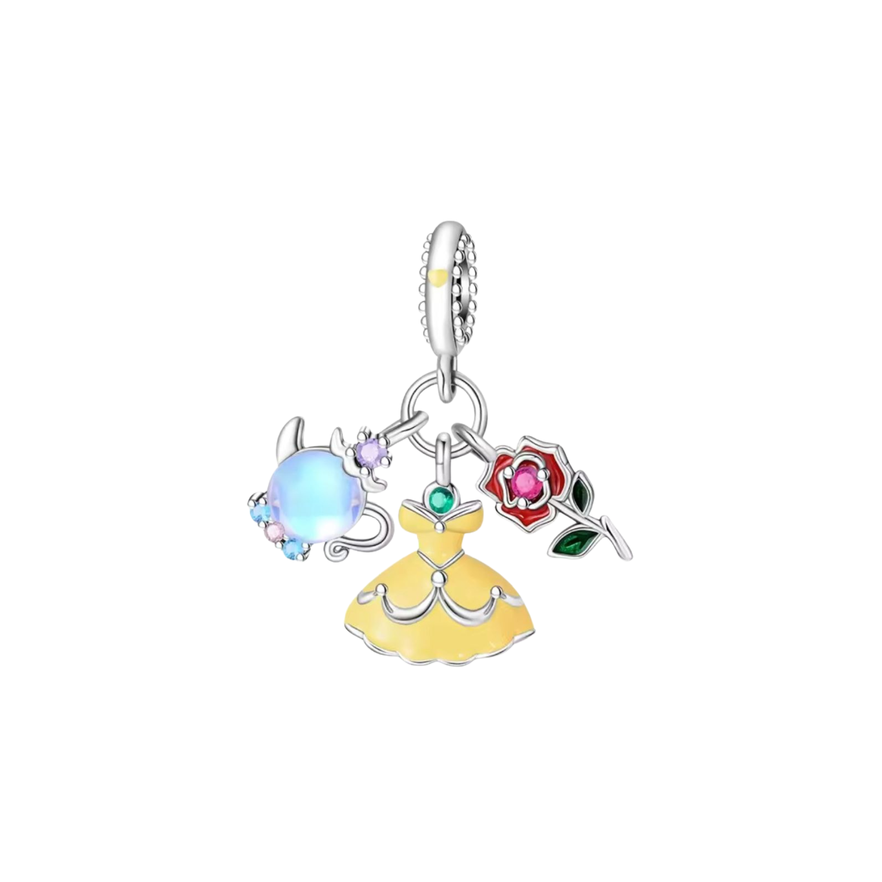 Charm Vestido, Rosa, Señora Potts Bella Y Bestia