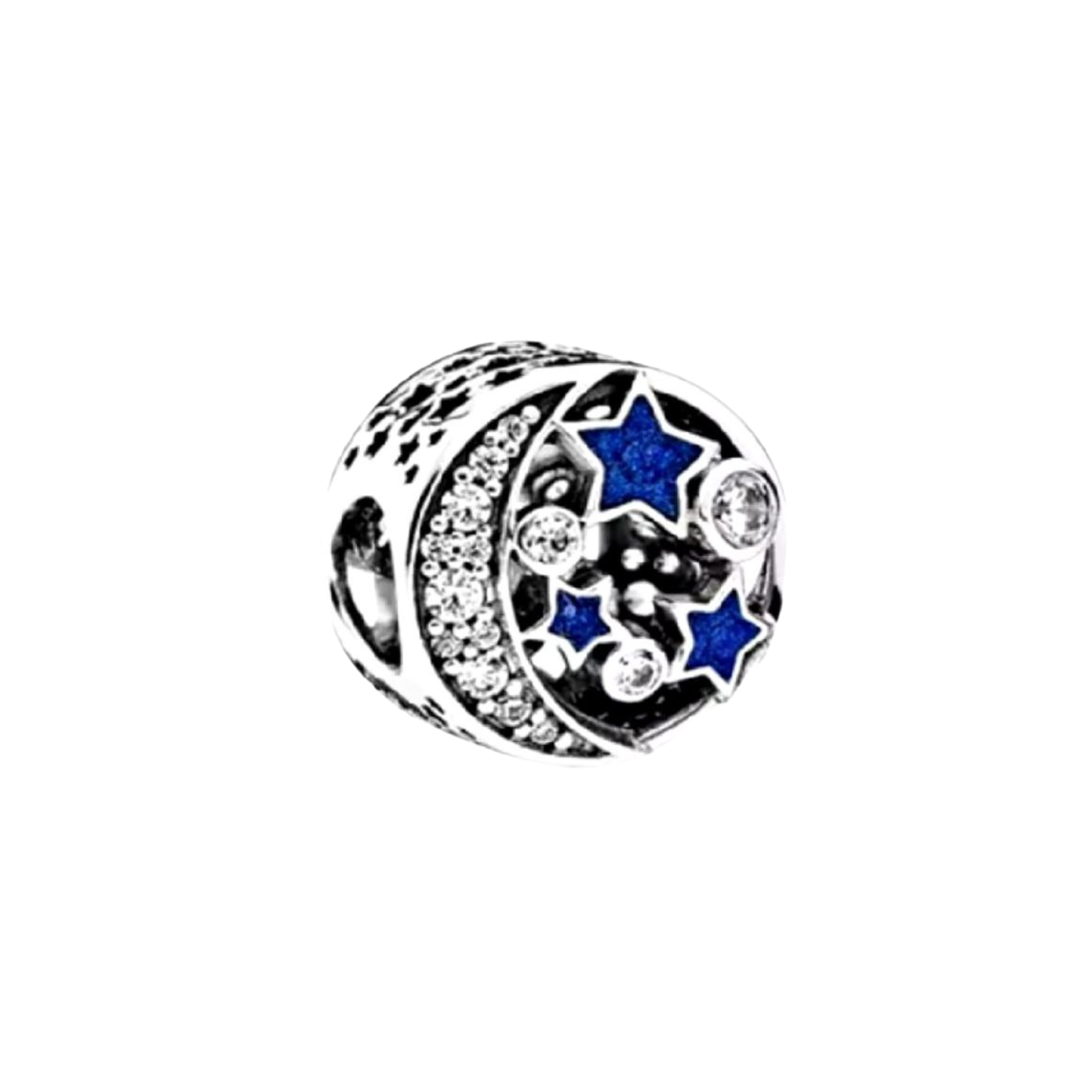 Charm Estrellas Azules Y Media Luna