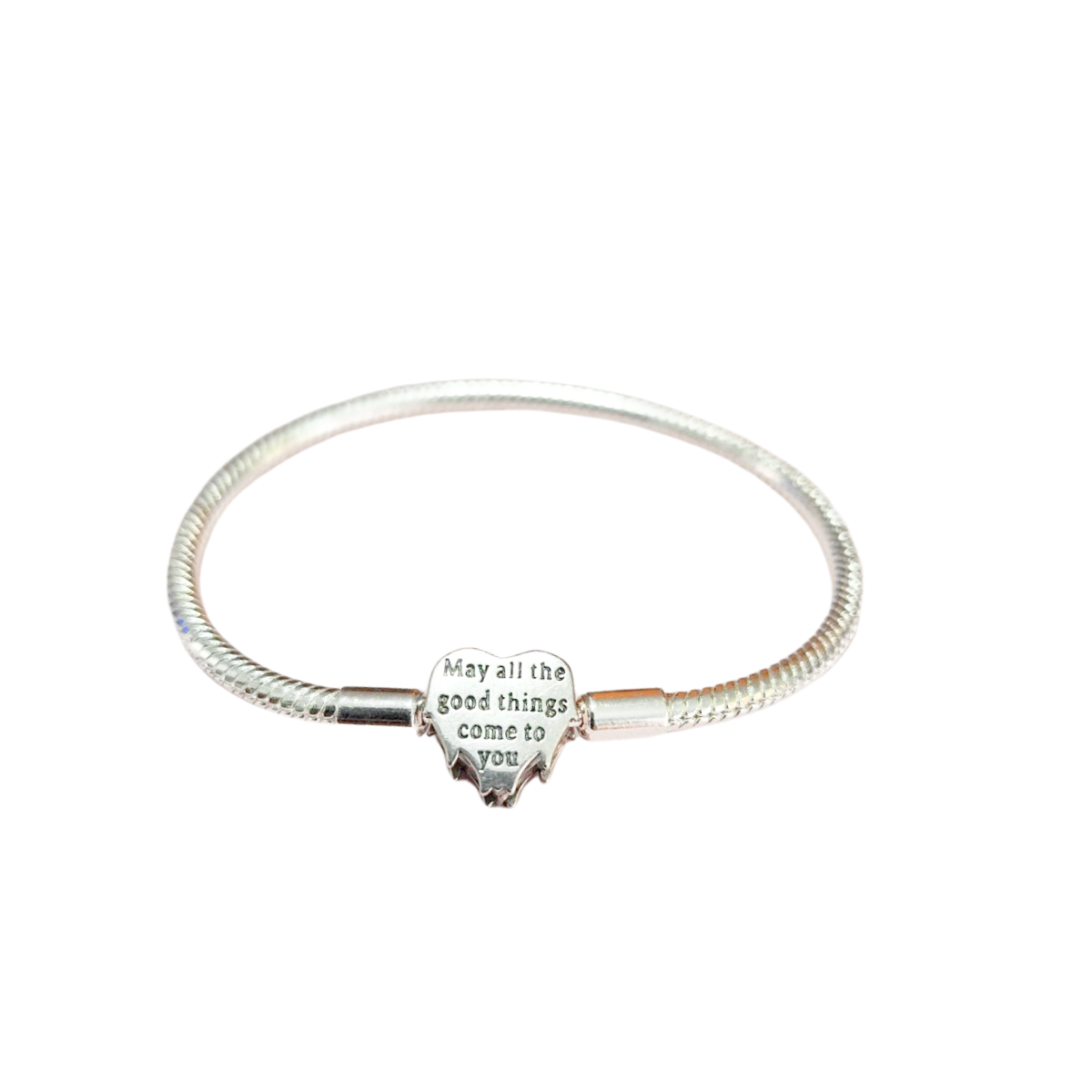 Brazalete Corazón Rosa Con Alas De Cristal