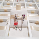 Cargar imagen en la galería, Charm Cadena De Seguridad Rosa Roja