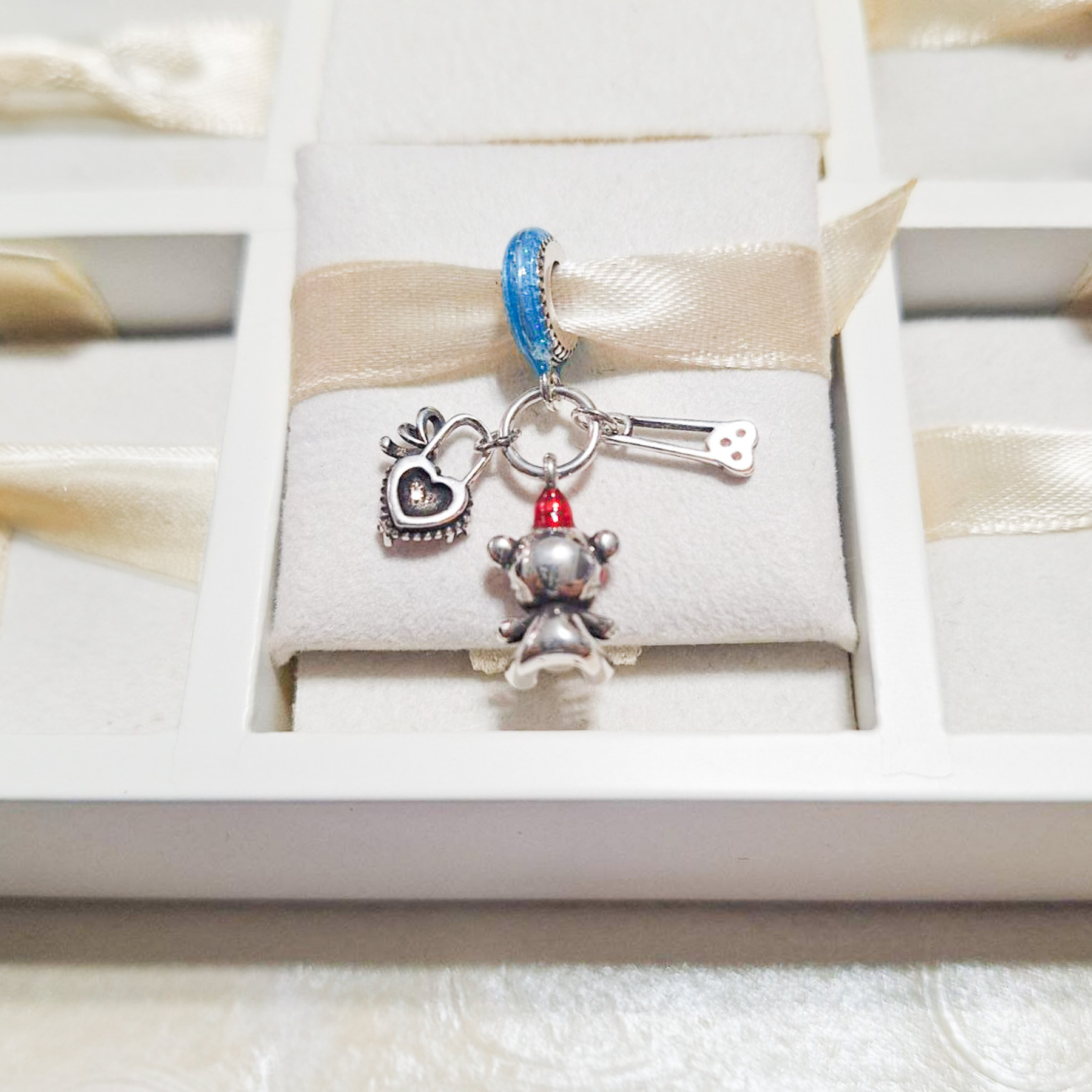 Charm Corazón Bebé Y Peluche