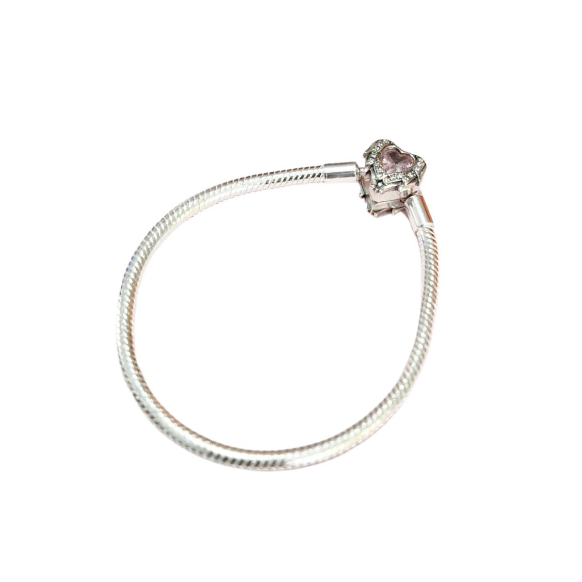 Brazalete Corazón Rosa Con Alas De Cristal