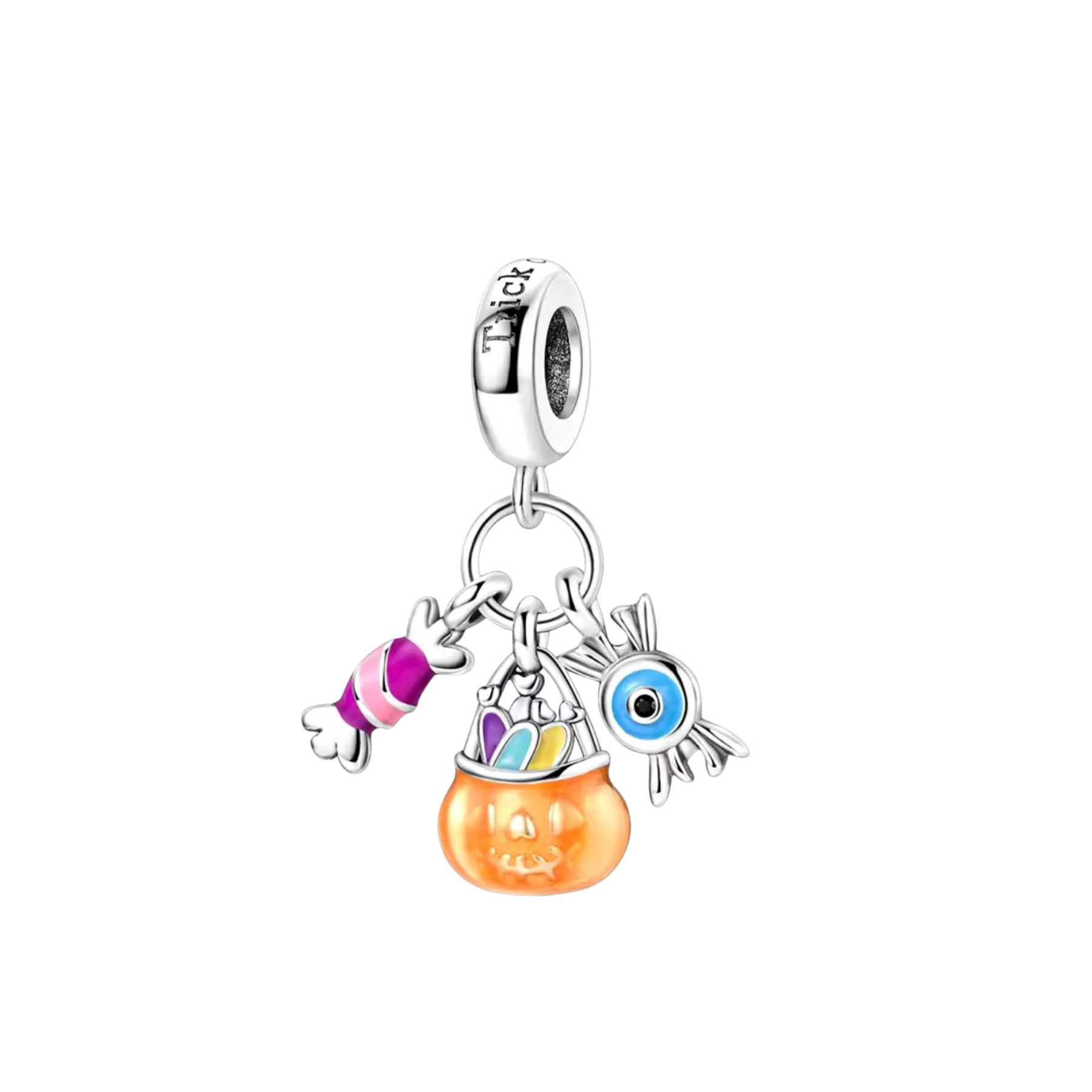 Charm Calabaza De Halloween Con Dulces