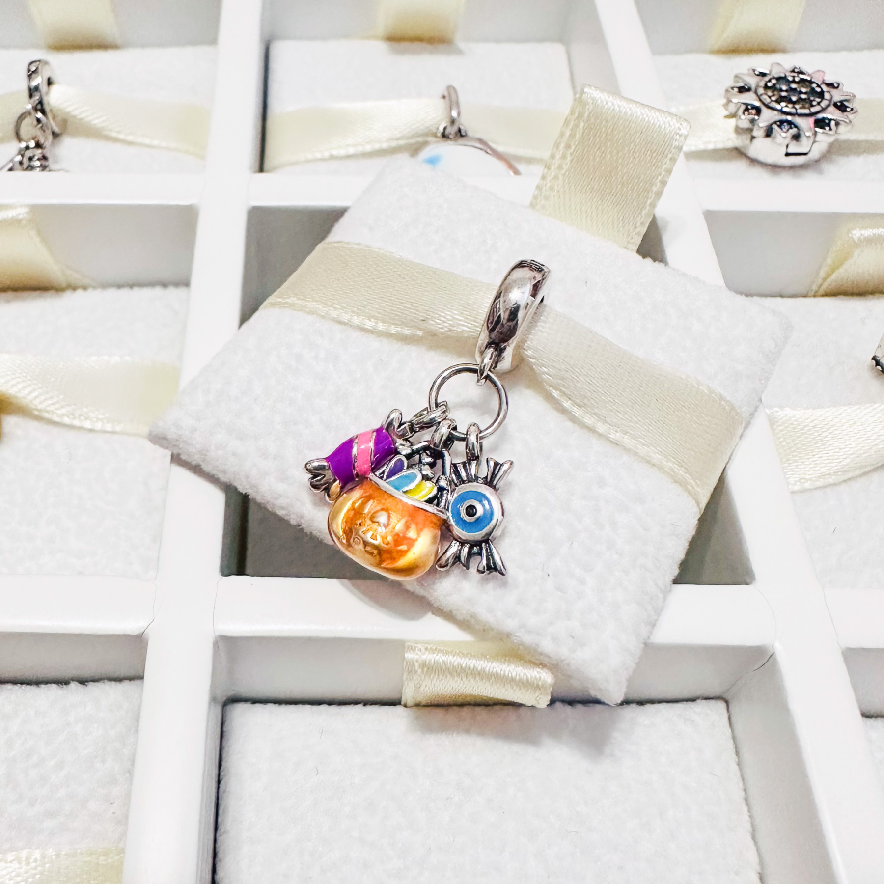 Charm Calabaza De Halloween Con Dulces
