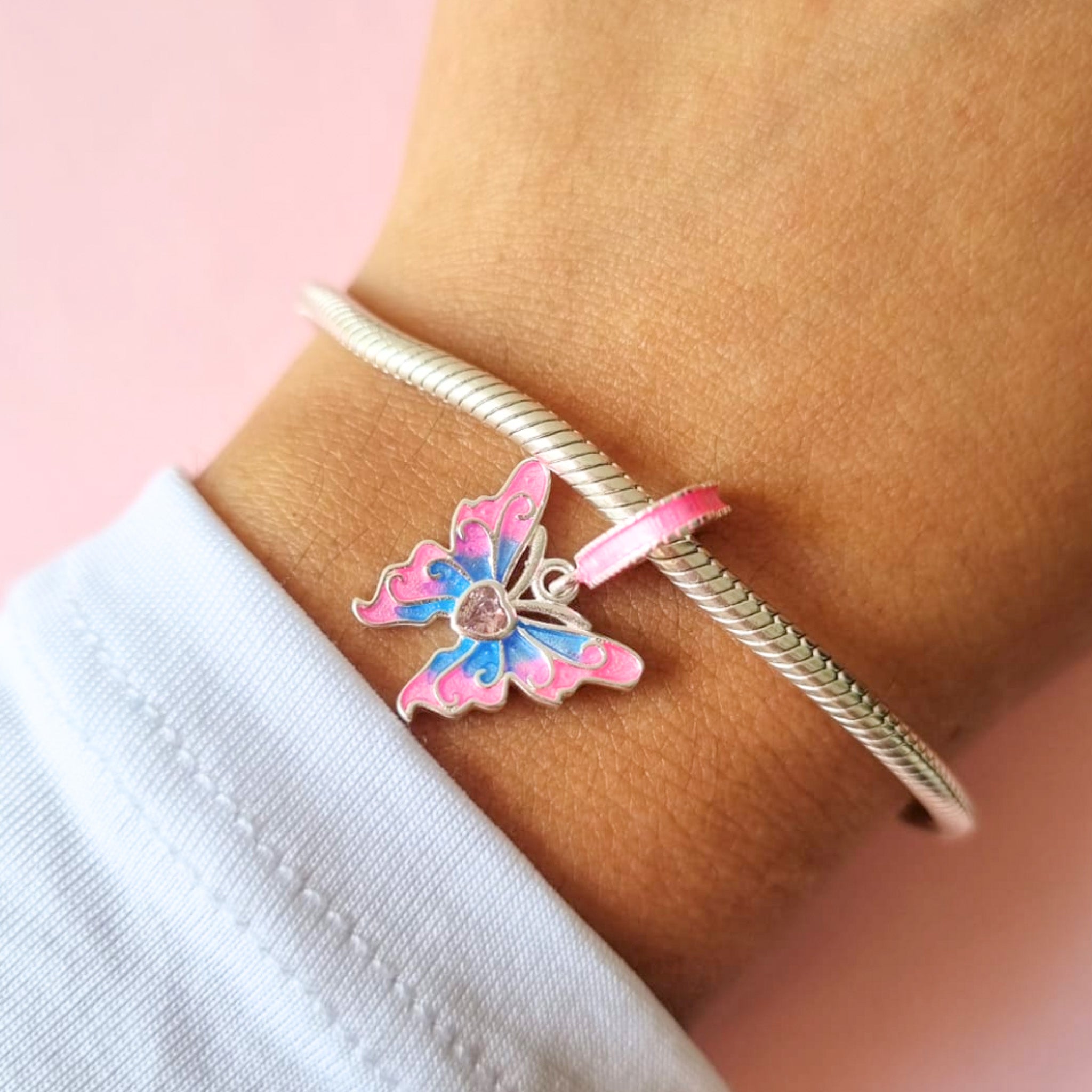 Charm Amuleto Princesa Ninfa Rosa Brillante
