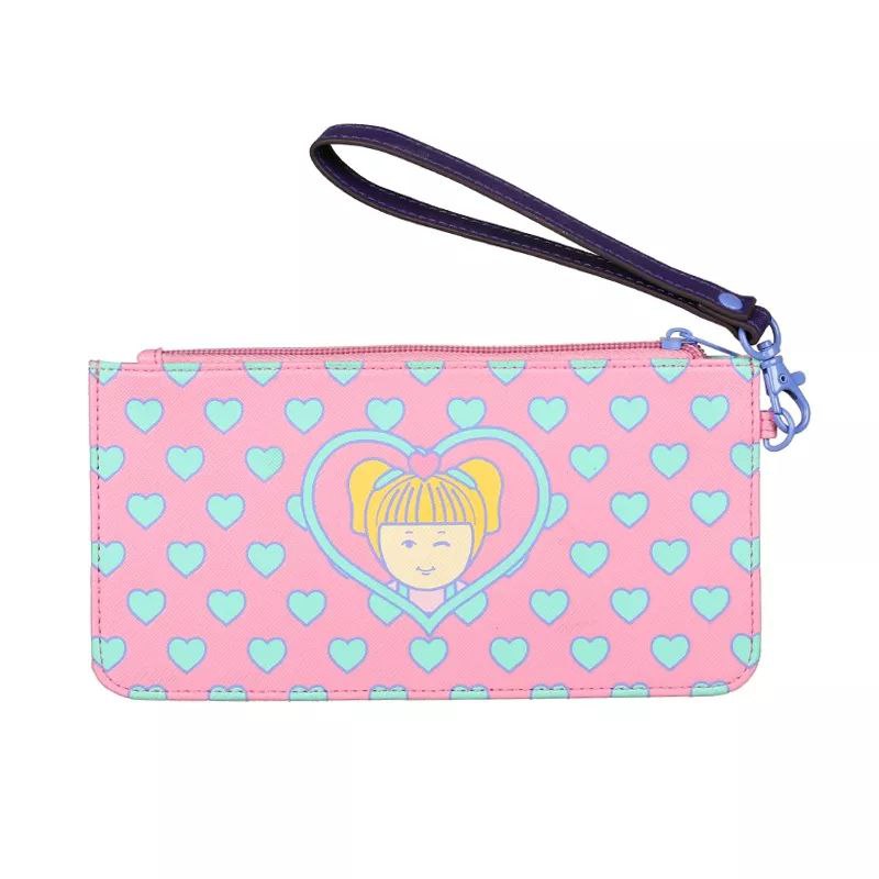 Cartera Monedero Polly Pocket Rosa y Corazones Azul Pastel