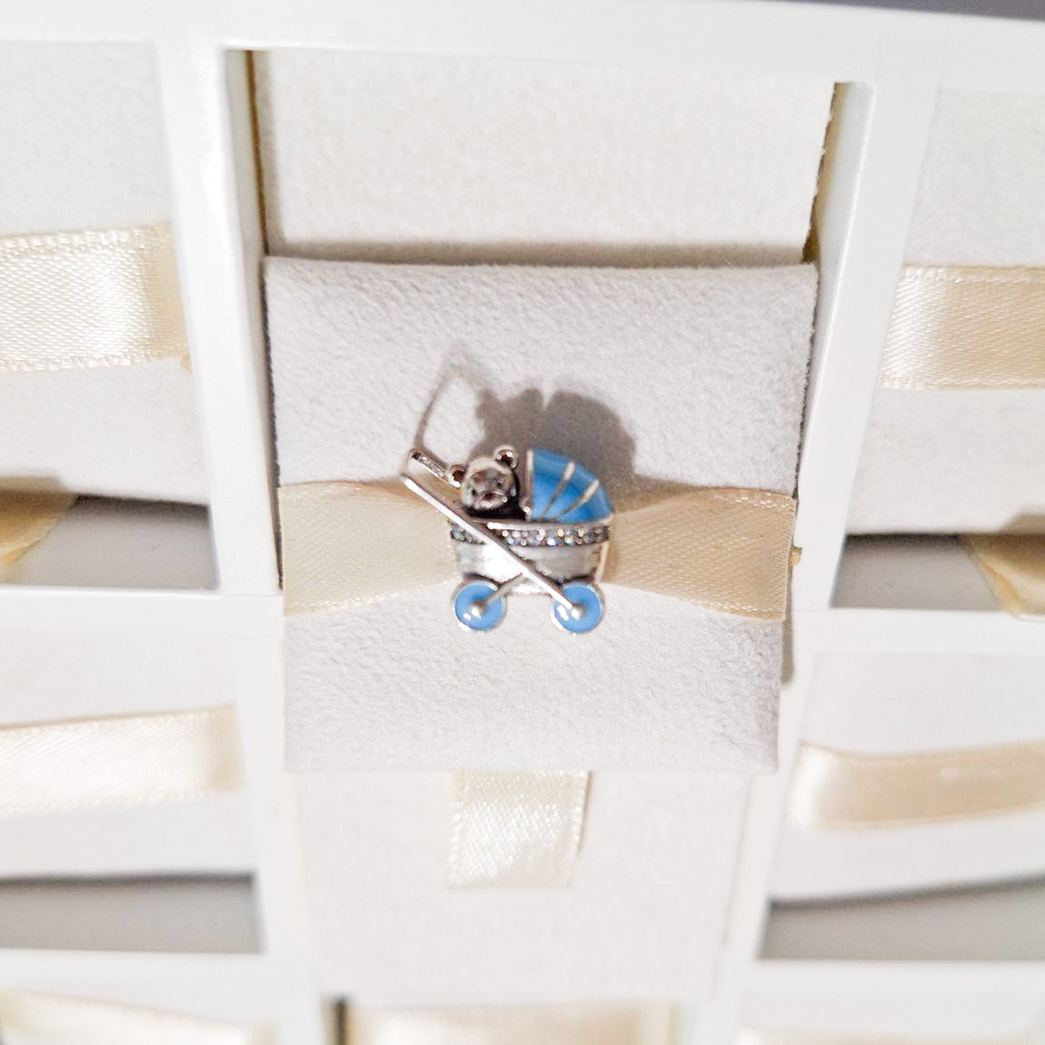 Charm Carriola De Bebé Azul