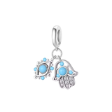 Cargar imagen en la galería, Charm Mano Hamsa Y Ojo Turco Azul