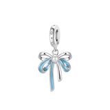 Cargar imagen en la galería, Charm Moño Azul Con Perla