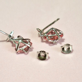 Cargar imagen en la galería, Aretes Corazones Cristal Rosa