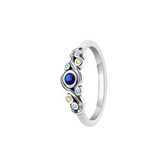 Cargar imagen en la galería, Anillo Cristales Colores Centro Azul