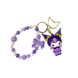 Cargar imagen en la galería, Llavero Kuromi Strap Moño Morado