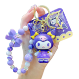 Cargar imagen en la galería, Llavero Kuromi Strap Moño Morado