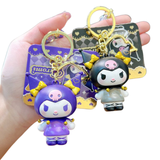 Cargar imagen en la galería, Llavero Kuromi Strap Moño Morado