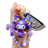 Cargar imagen en la galería, Llavero Kuromi Strap Moño Morado