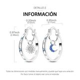 Cargar imagen en la galería, Aretes Arracadas Sol Y Luna