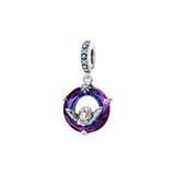 Cargar imagen en la galería, Charm Ángel Cristal Tornasol Morado