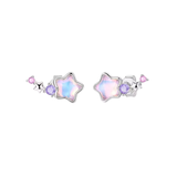 Cargar imagen en la galería, Aretes Estrellas Rosas Tornasol