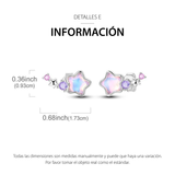 Cargar imagen en la galería, Aretes Estrellas Rosas Tornasol