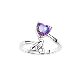 Cargar imagen en la galería, Anillo Corazón Morado E Infinito
