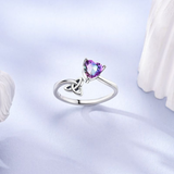 Cargar imagen en la galería, Anillo Corazón Morado E Infinito