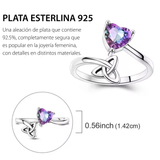 Cargar imagen en la galería, Anillo Corazón Morado E Infinito