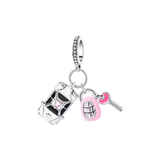 Cargar imagen en la galería, Charm Auto Rosa Con Llaves