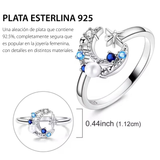 Cargar imagen en la galería, Anillo Media Luna De Cristales Con Perla