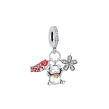 Cargar imagen en la galería, Charm Gato De La Suerte Con Sakura Y Pez Koi