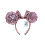 Cargar imagen en la galería, Diadema Orejas Minnie Mouse Rosa Corazones Blancos