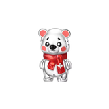 Cargar imagen en la galería, Charm Oso Polar Navidad Con Bufanda Roja