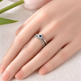 Cargar imagen en la galería, Anillo Estrella Azul Brillante Con Cadenas