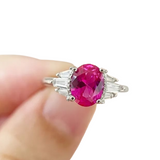 Cargar imagen en la galería, Anillo Cristal Magenta