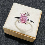 Cargar imagen en la galería, Anillo Cristal Rosa Con Dos Margaritas Elegantes